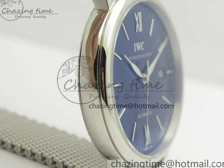 MIROTIME 1218 Portofino IW356501 SS V3 MK 1:1 Best Edition Blue Dial On SS Mesh Bracelet MIYOTA Timeless 7194